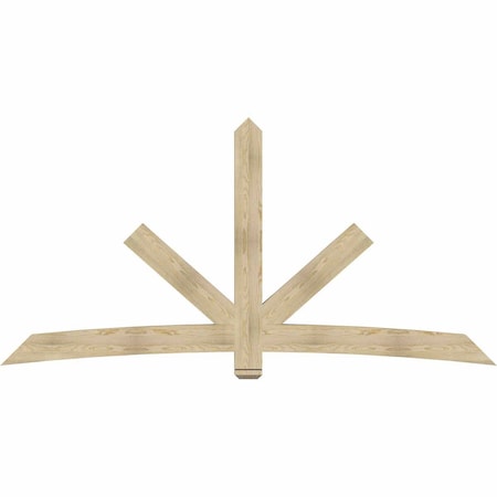 Ekena Millwork Alberta Rough Sawn Timber Gable Bracket, Douglas Fir, 108"W x 54"H x 4"D x 6"F, 12/12 Pitch GBW108X54X0406ALB00RDF